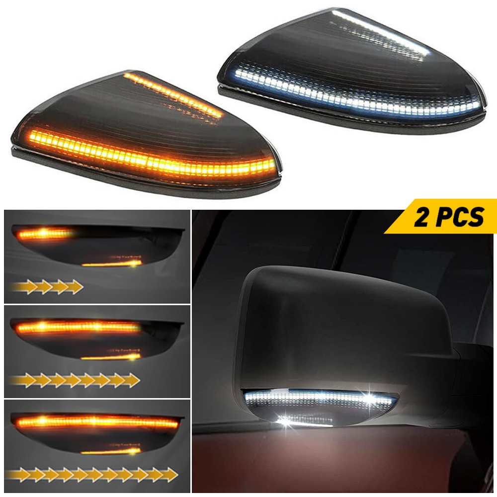 For 2009-2018 Dodge RAM 1500 2500 Sequential LED Side Mirror Puddle Signal Light