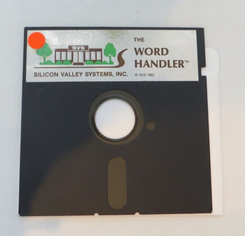 THE WORD HANDLER 5.25" Floppy Disk vintage computer software disc SVS 1981 apple