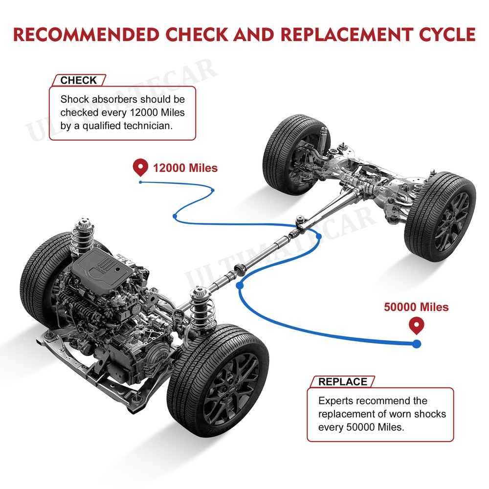 2Pcs Front Complete Shock Struts Assembly For 2003-2011 Honda Element 2.4L