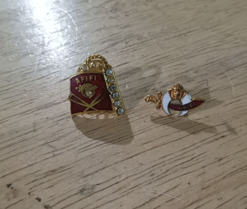 Two Masonic Afifi Shriners Pins