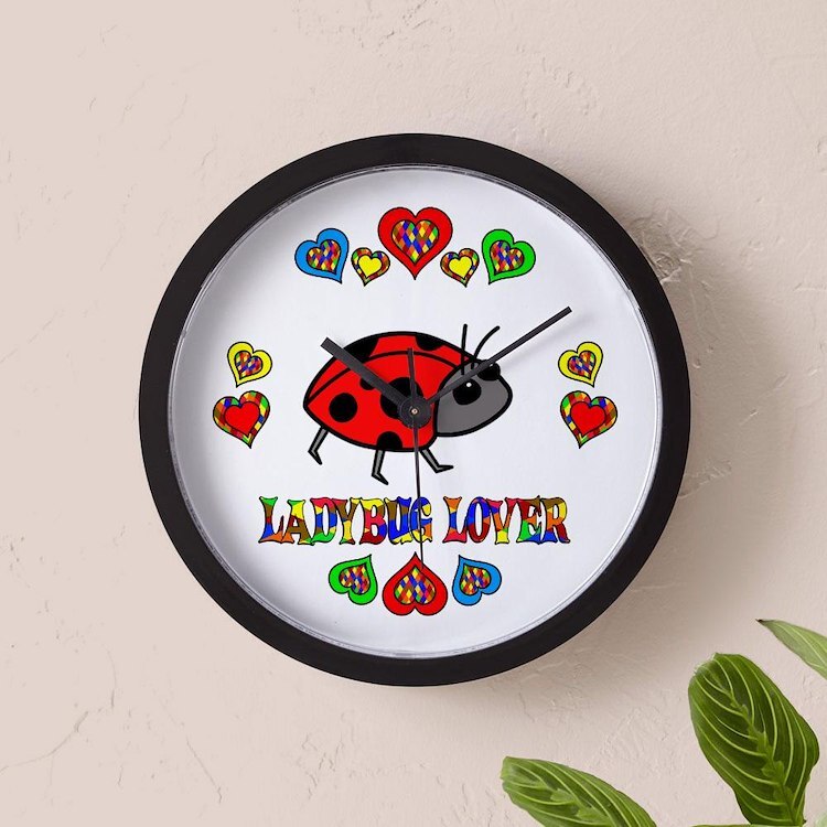 CafePress Ladybug Lover 10" Wall Clock (736952860)