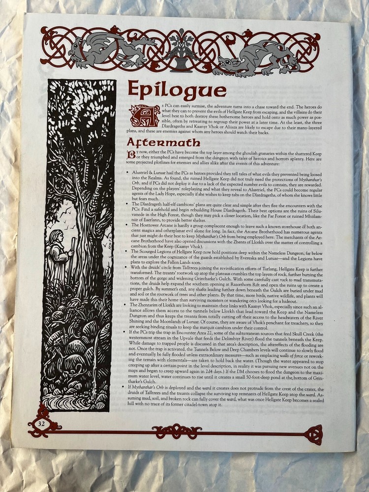 Hellgate Keep Dungeon Crawl Forgotten Realms Advanced Dungeons Dragons 1998 AD&D