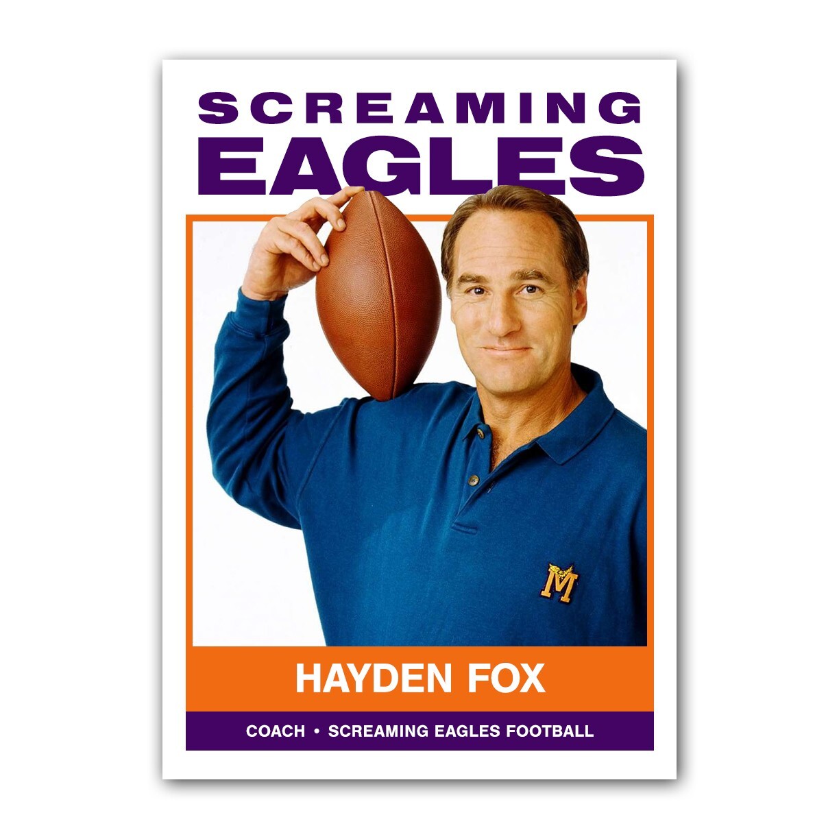 Hayden Fox COACH Craig T. Nelson Trading Card Reprint Screaming Eagles