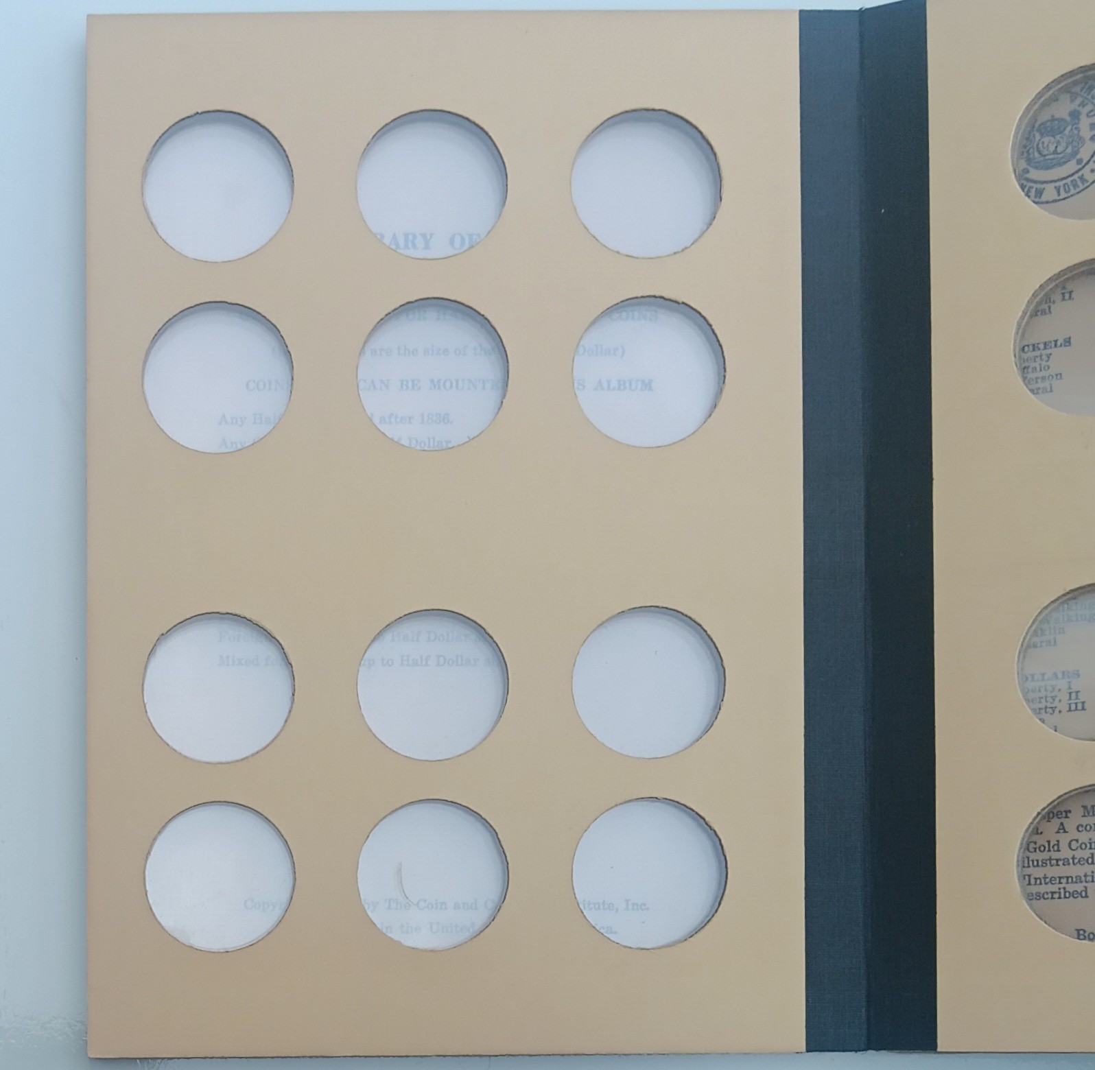 Lot Of 2 Library Of Coins General Blank Half Dollar 50c Size Stock Album VOL. 22