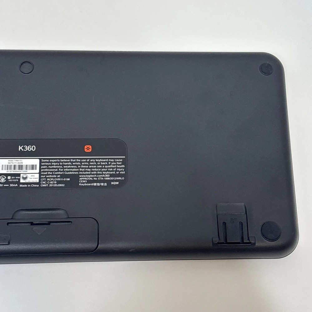 Logitech K360 Wireless Compact Black Keyboard Y-R0017 with USB Unifying Receiver