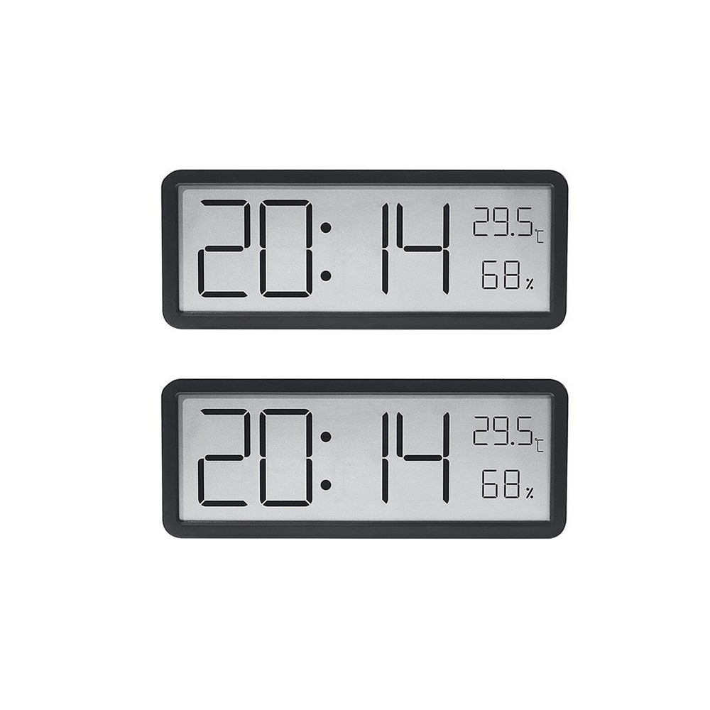 Digital LED Wall Clock Alarm Humidity Temperature Display Desktop Clock Large