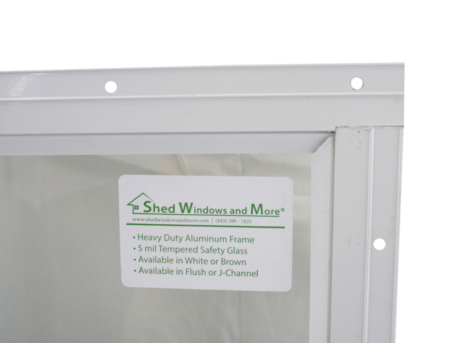 18 x 27 Shed Window TEMPERED GLASS White Flush Playhouse Garage Free Shipping