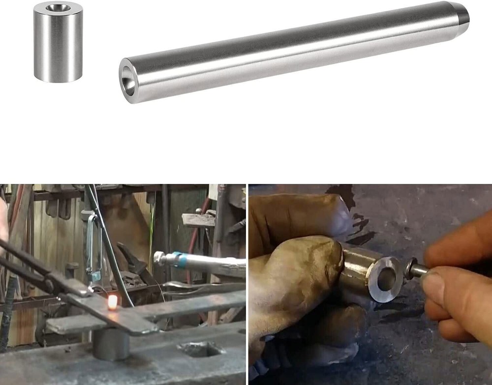 Blacksmith Rivet Doming Tool Set Top Bottom 1/4" Blacksmithing Forging Tools