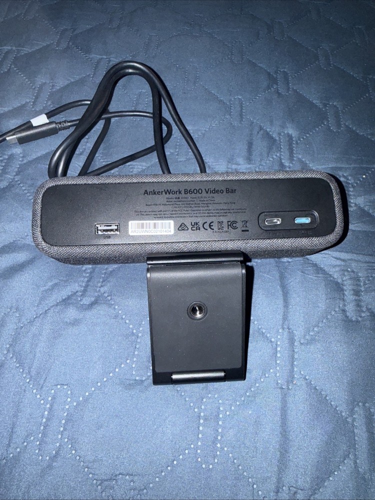Anker Work B600 Videobar Webcam with Light, with 2K Camera -A