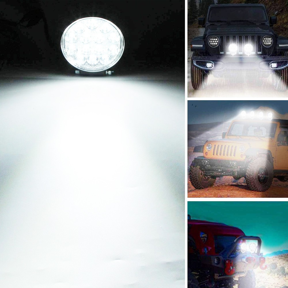 Fit for LED Forklift Front Light 12V Loader Headlight Excavator 4'' Work Light