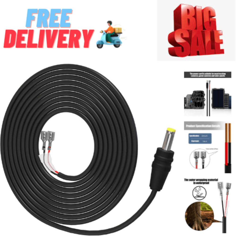 Trail Camera Power Cord,79in DC External Power Cable Compatible with Spypoint...