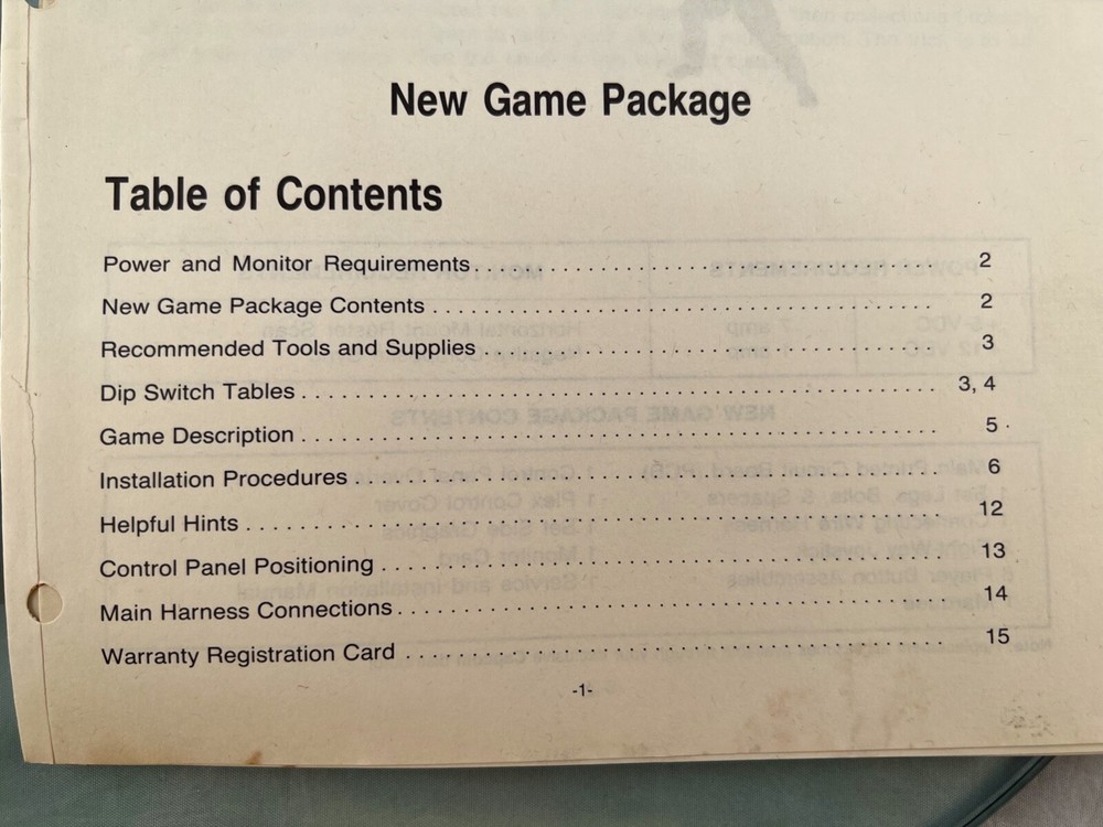 Final Fight Arcade Instruction Manual - Complete
