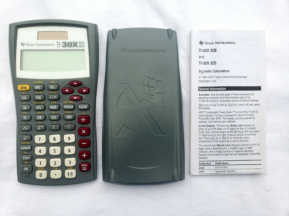 Texas Instruments TI-30X IIS Scientific Calculator All Buttons Function