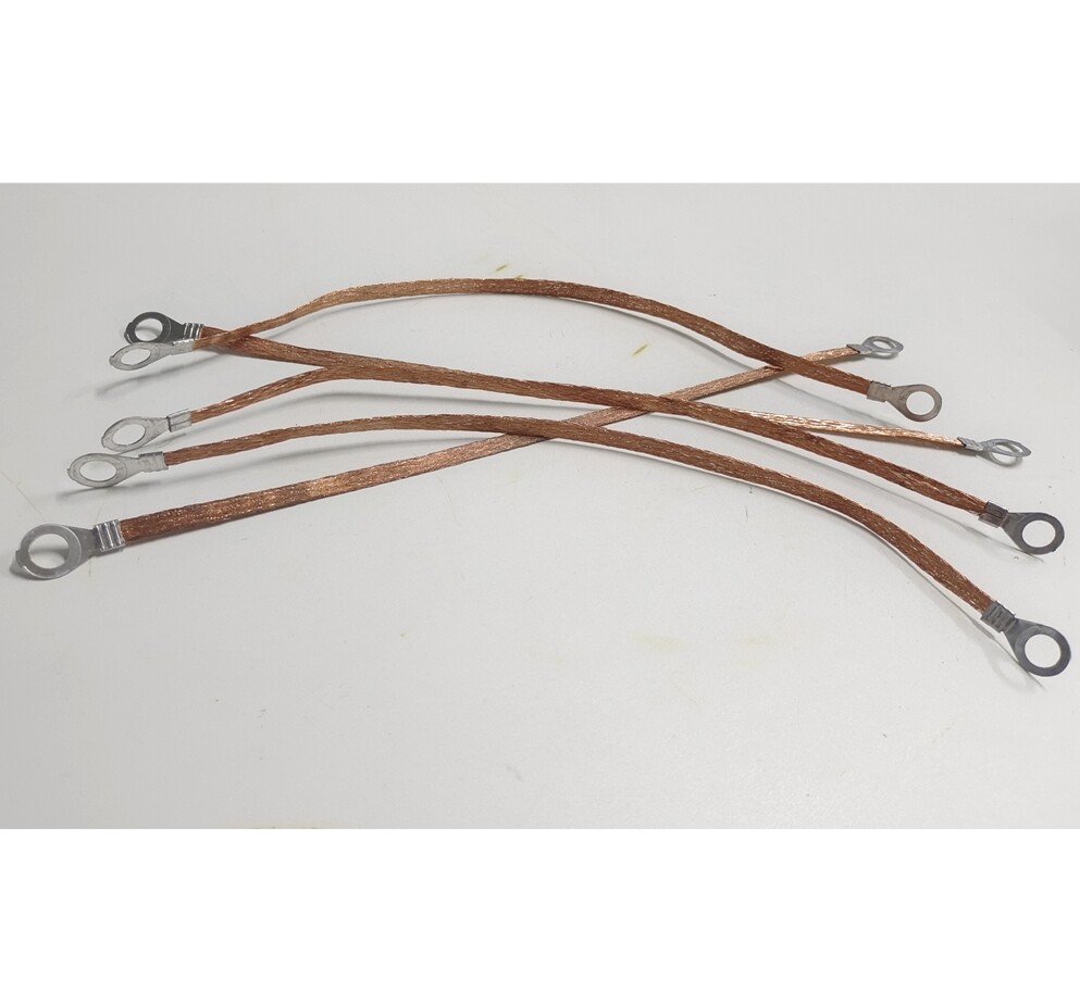 5 Pcs Universal Automotive Ground Strap Copper Car Engine Firewall Braided Cable