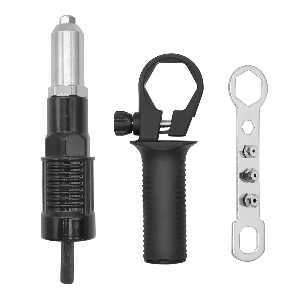 Vkinman Pop Rivet Gun Tool Drill Attachment Power normal, Black