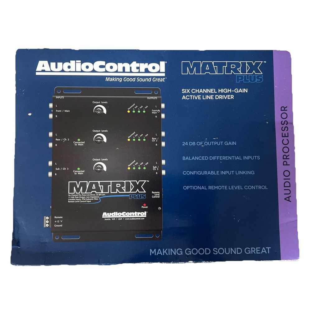 AudioControl Matrix Plus, 6 Channel Line Driver with Optional Level Control