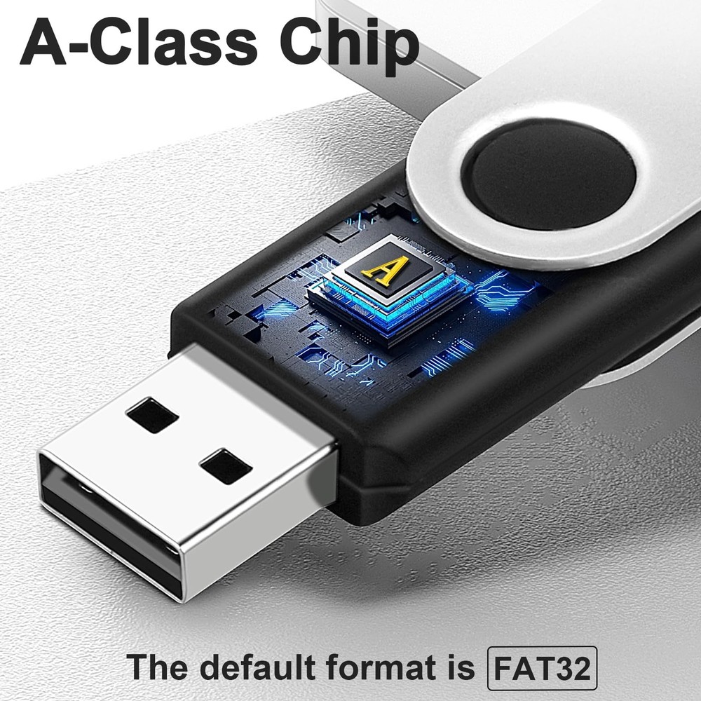 10 Pack USB Flash Drives 256MB, Bulk Thumb 10 Black
