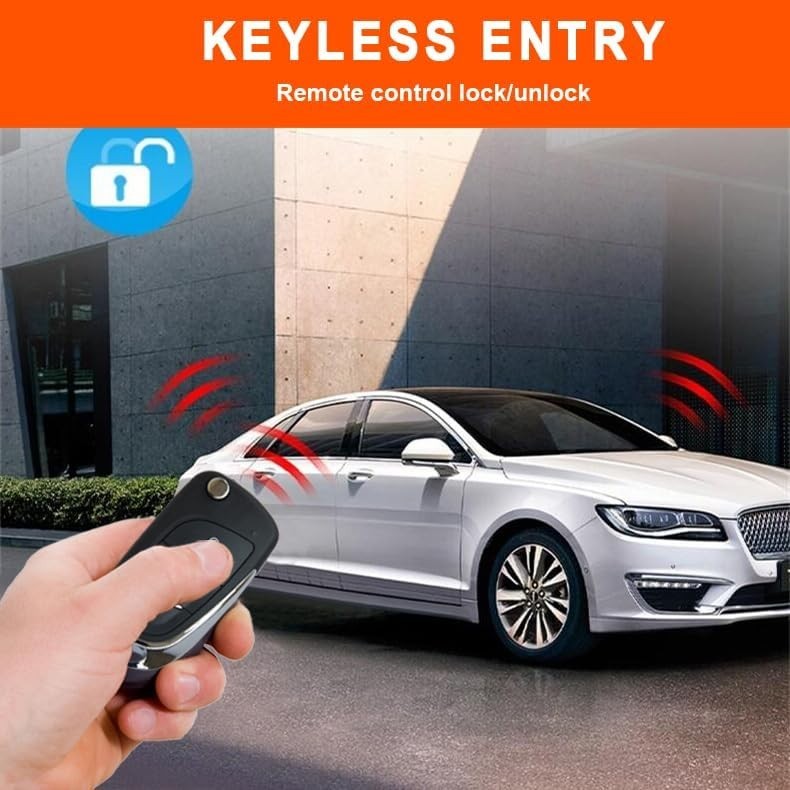 Advanced Keyless Entry Security Alarm with Remote Engine Starter & Push Button
