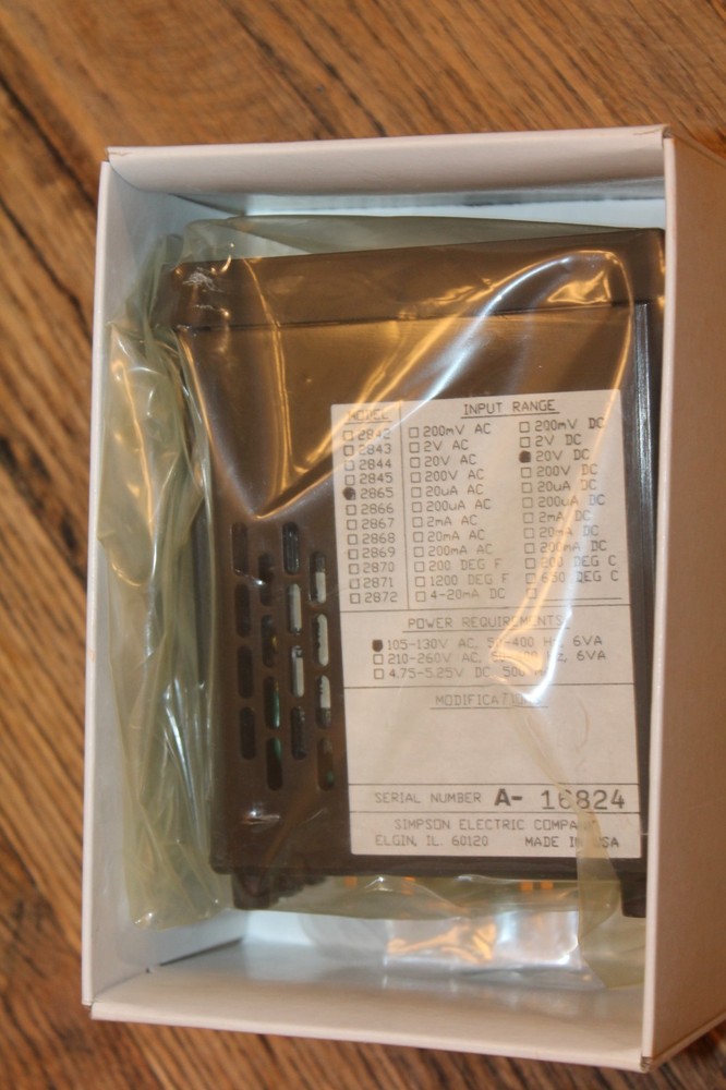Simpson 24502 DC Voltage Digital Panel Meter NEW 1T901 NIB