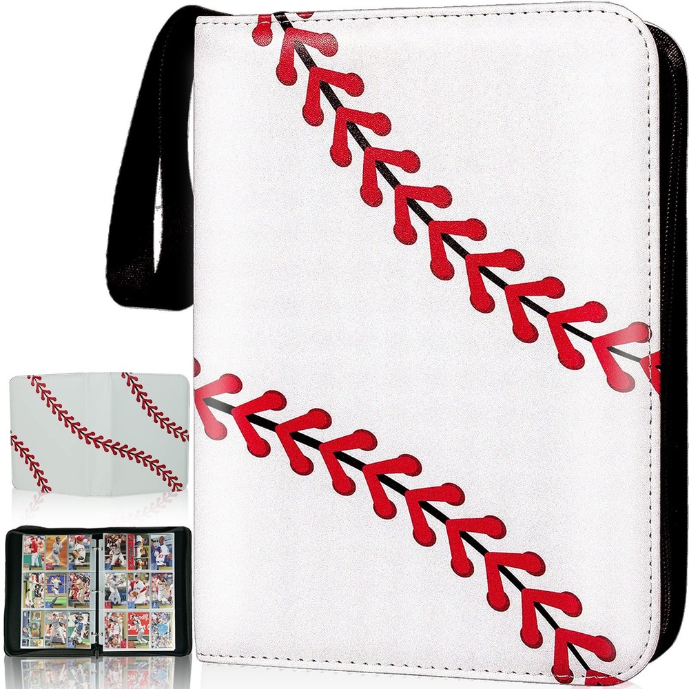 Baseball Gifts Cards Binder with Sleeves - 9 Pocket, Double Sided, 50 Removab...