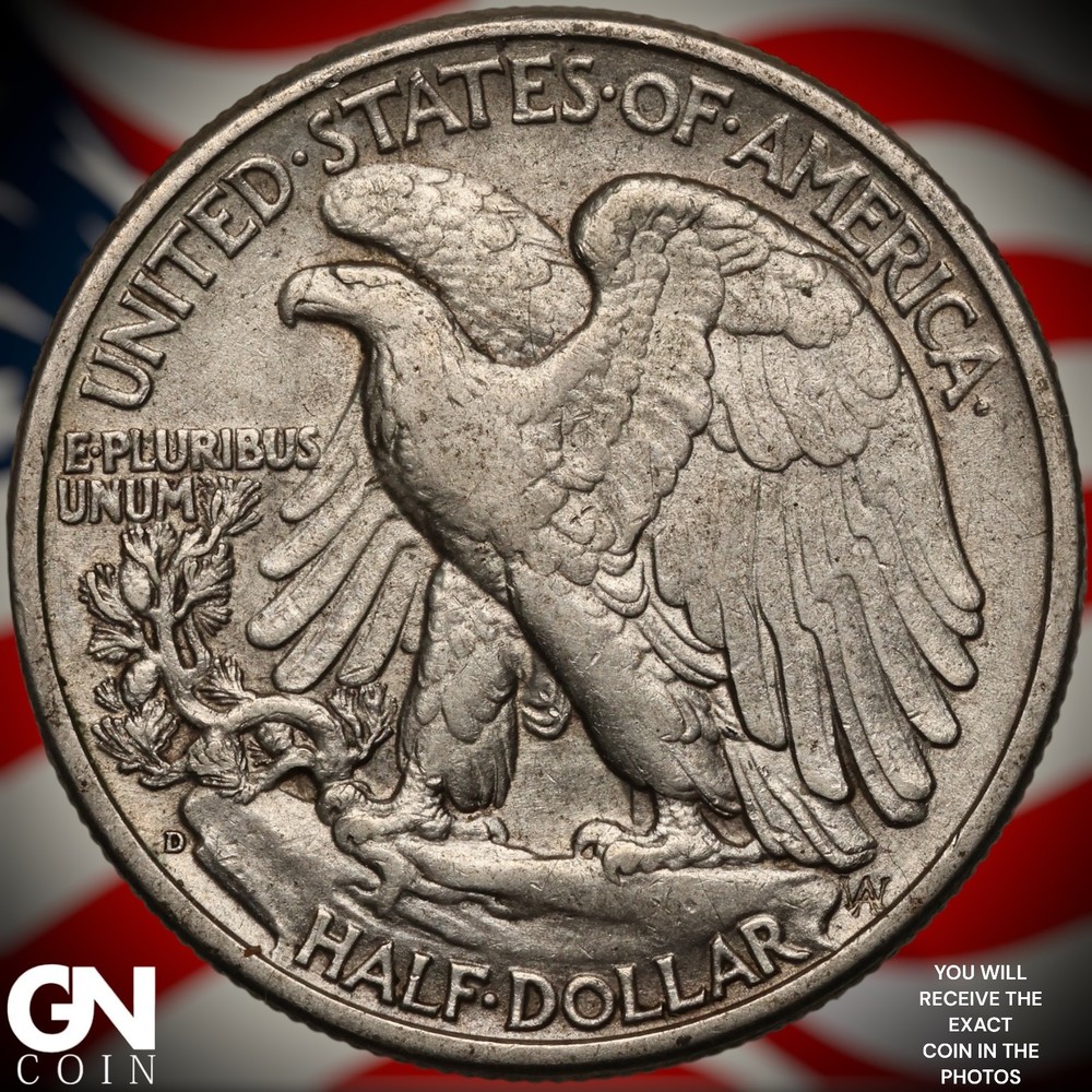 1938 D Walking Liberty Half Dollar A5449