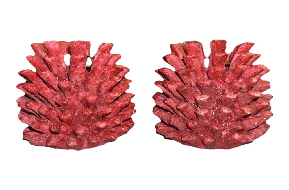 Pinecone Resin Taper Candleholders