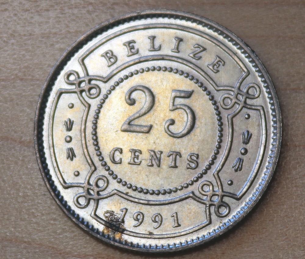 1991 Belize 25 Cents