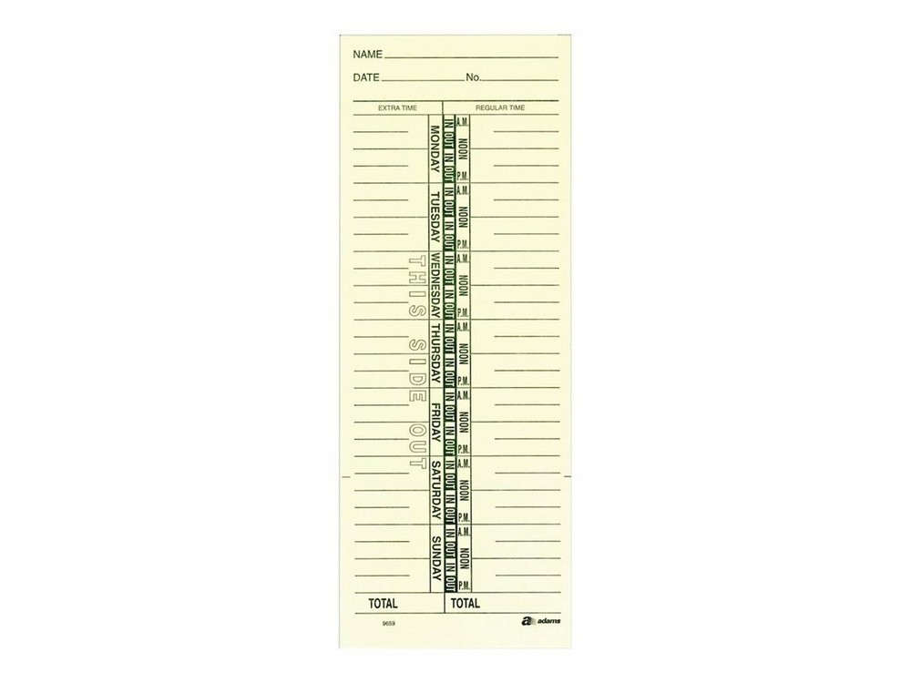 Adams Time Cards 200/Pack (ABF 9659-200) 442806