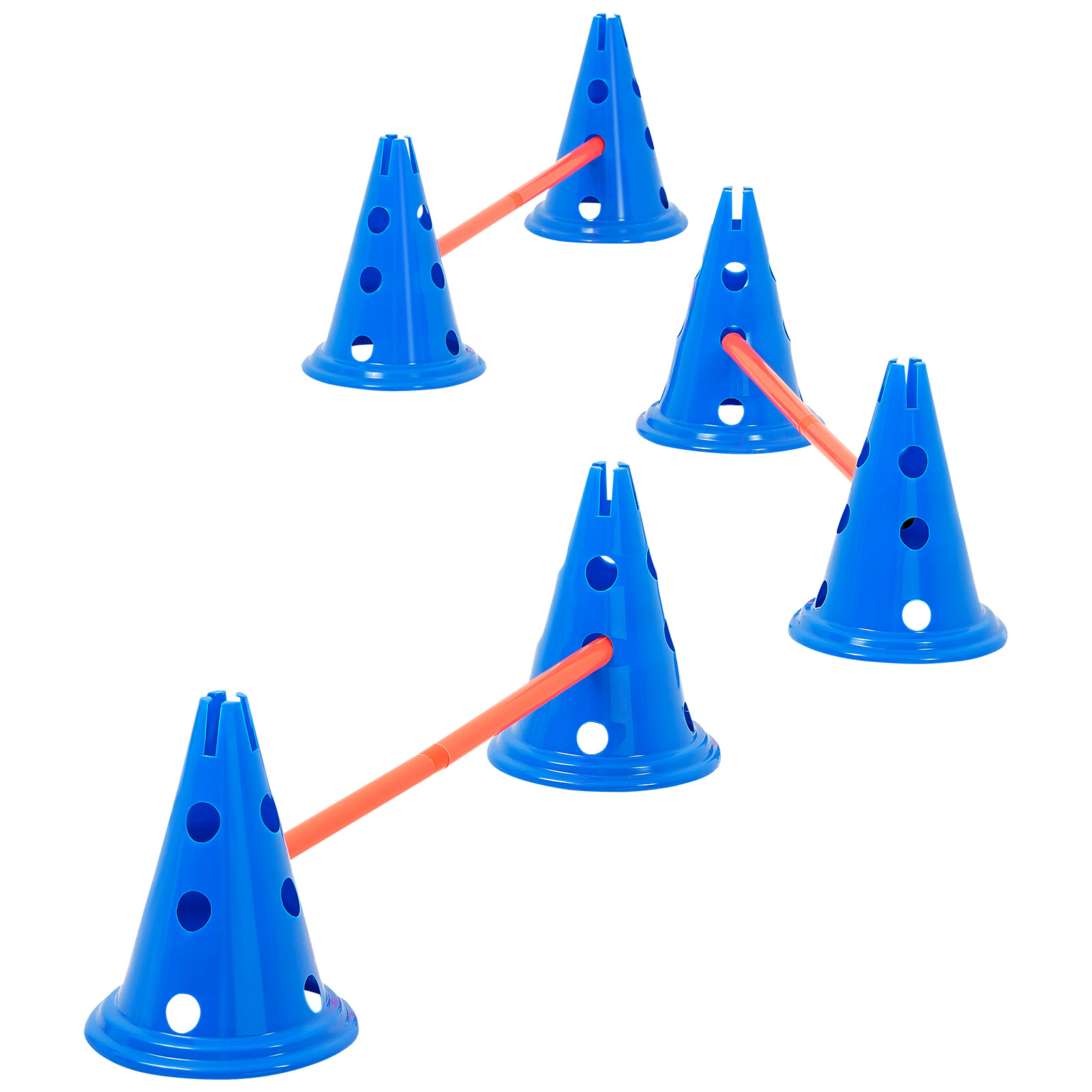 VEVOR Dog Agility Kit Jump Hurdle Cone Pets Obstacle Training Course 6 PCS Set