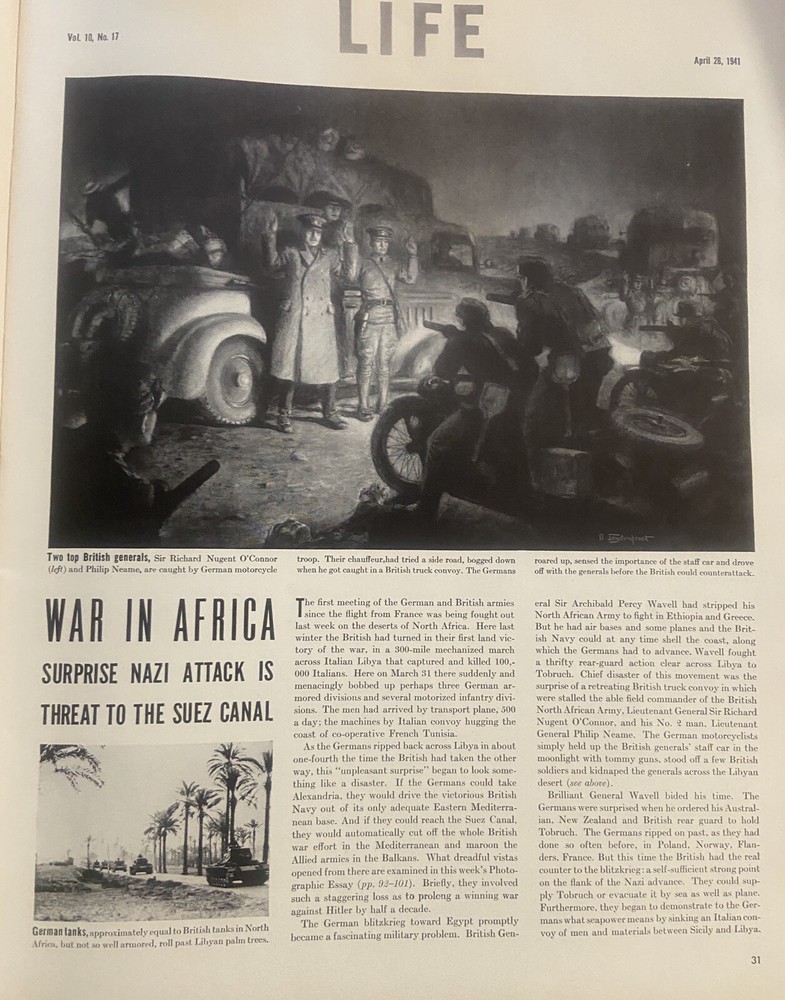 WW2 Life Magazine April 28th 1941