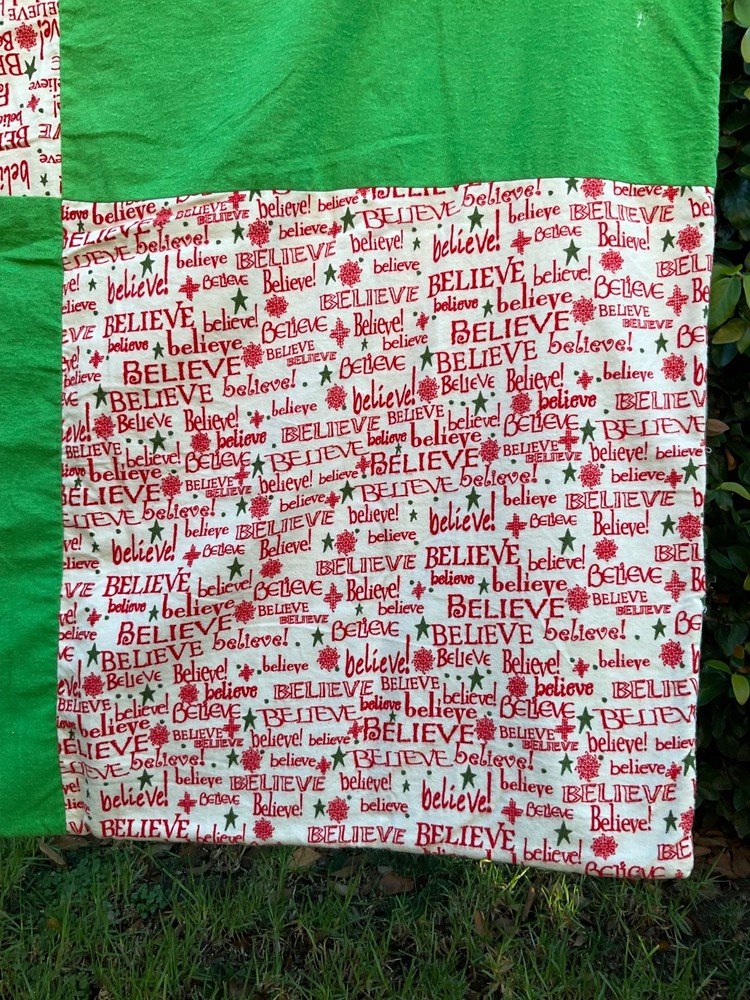 Patchwork Christmas Quilt Christmas Theme 40” L x 39” W