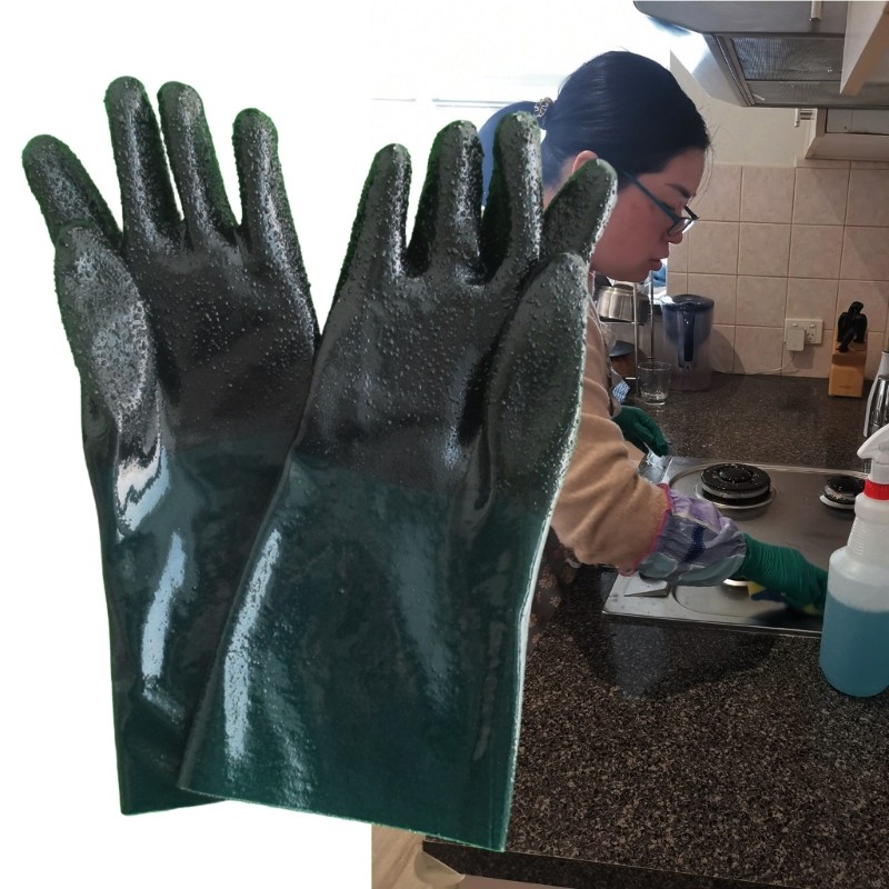Waterproof PVC Gloves With Excellent Grip For Various Work Environment