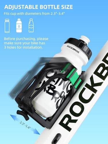 Motorcycle Water Bottle Holder Bike Cup Holder - Bottle Size Adjustable for