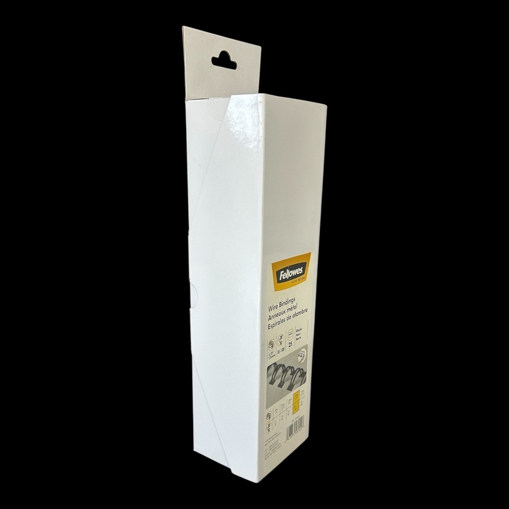 Fellowes Wire Bindings Black 25 Pack, 1/2 Inch Diameter, Binding Wire Spine