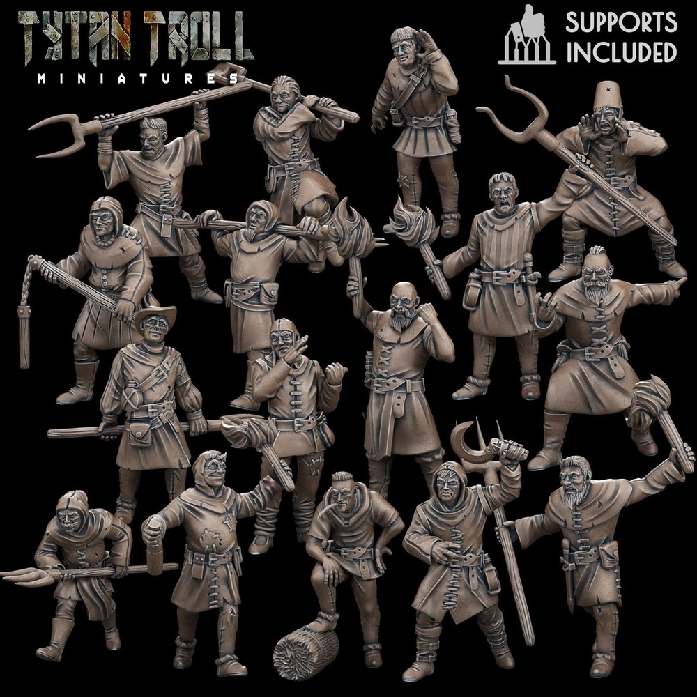 Massive Village Mob Miniature