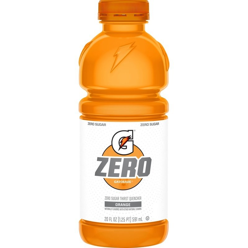 Gatorade Thirst, Quencher Zero, Sugar Sports, Drink Orange 20Oz Bottles - 8 Pack