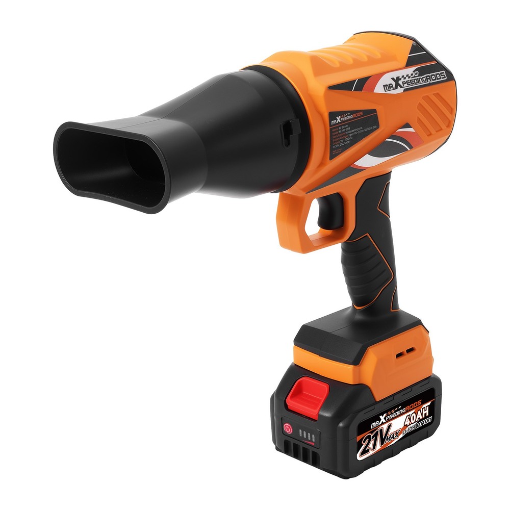 Cordless Leaf Blower 550 CFM 21V Brushless Motor Variable Speed 2 Battery