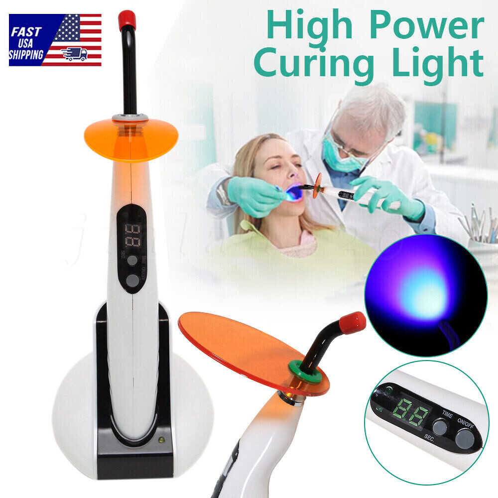 Woodpecker Style Wireless Cordless LED Dental Curing Light Lamp Teeth Whitening