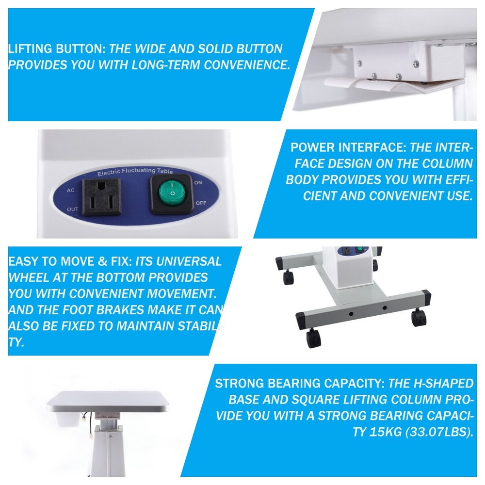 Electric Motorized Table Adjustable Table For Slit Lamp Ophthalmic Instrument