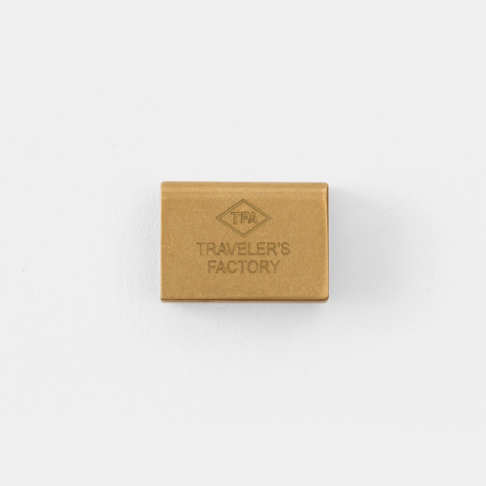 TRAVELER'S Factory Brass Eraser Case with Solid Eraser