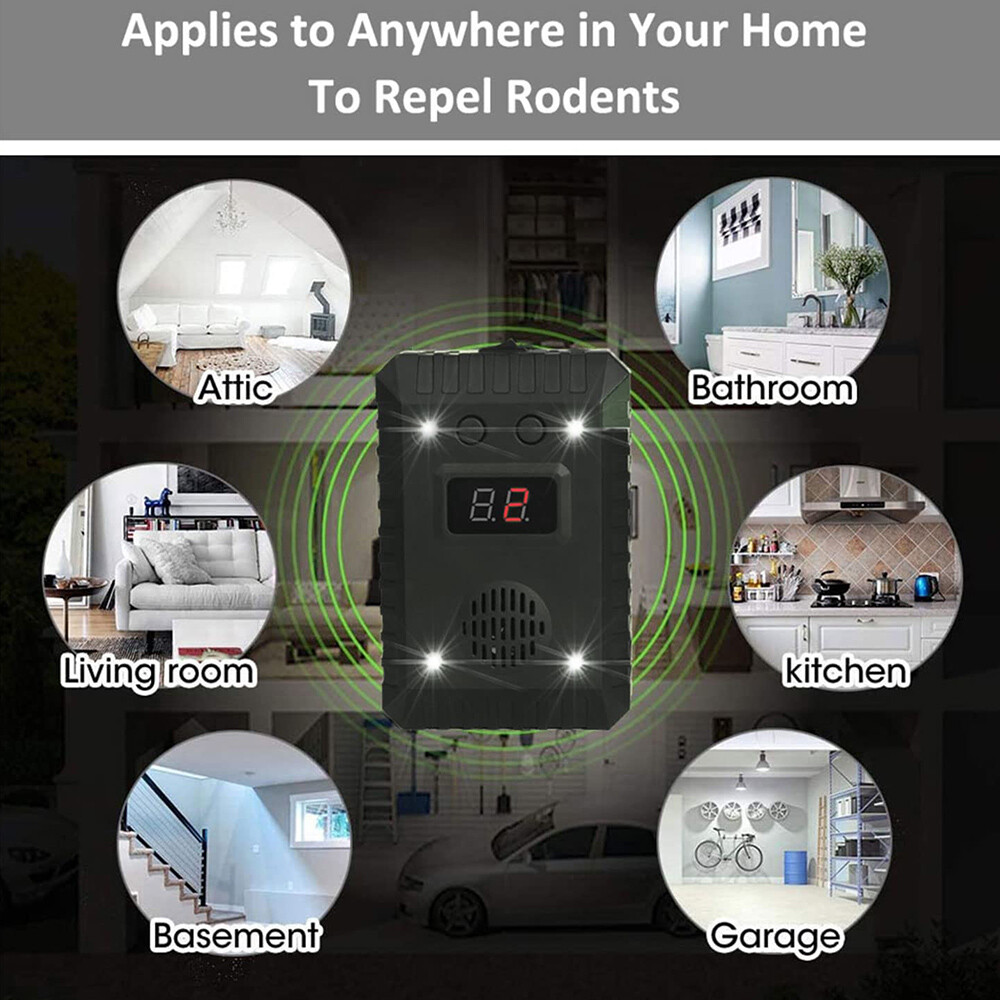 2Pcs Ultrasonic Mouse Repeller Rat Rodent Car Wire Engine Pest Deterrent Control