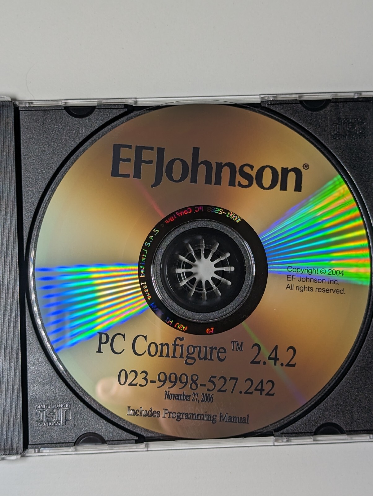 RS232 Programming Cable EF Johnson Ascend 51SL 5100-ES EFJ5100 W/Software