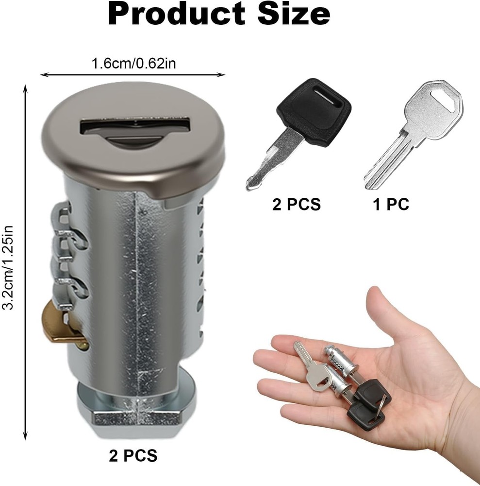 2 Pack Lock Cores with Keys Compatible with Thule One-Key System, Lock Cylinder