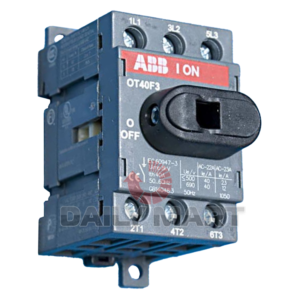 New In Box ABB OT40F3 Disconnect Switch 40A 3P