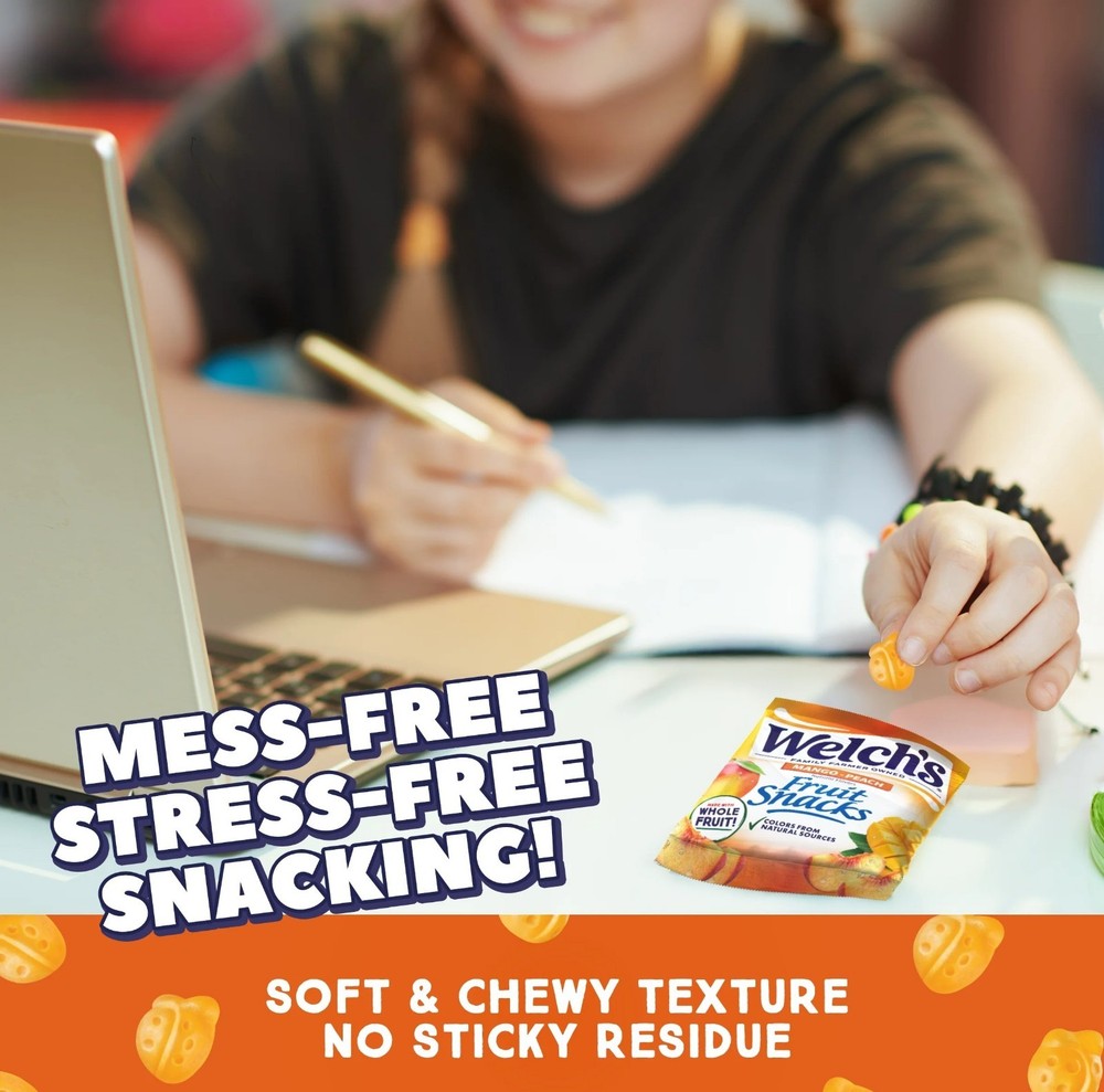 Welch’s Fruit Snacks Mango-Peach – Soft Fruit Snacks, 0.8 oz Each, 22-Count Pack