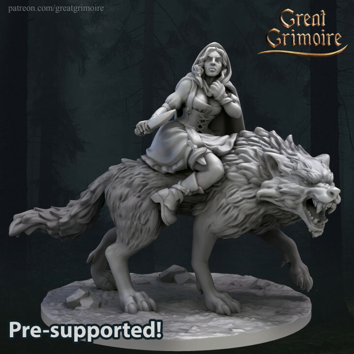 Wolf and Red Riding Hood Mini | D&D DnD |