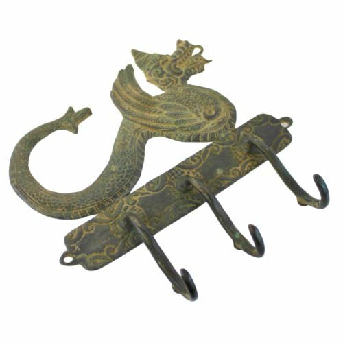 Dragon Naga Busuki Wall Hook hanger Cast Verdigris Solid Bronze Balinese Art