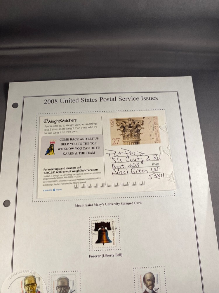 2008 United States Postal Issues Collectable Postage Stamps