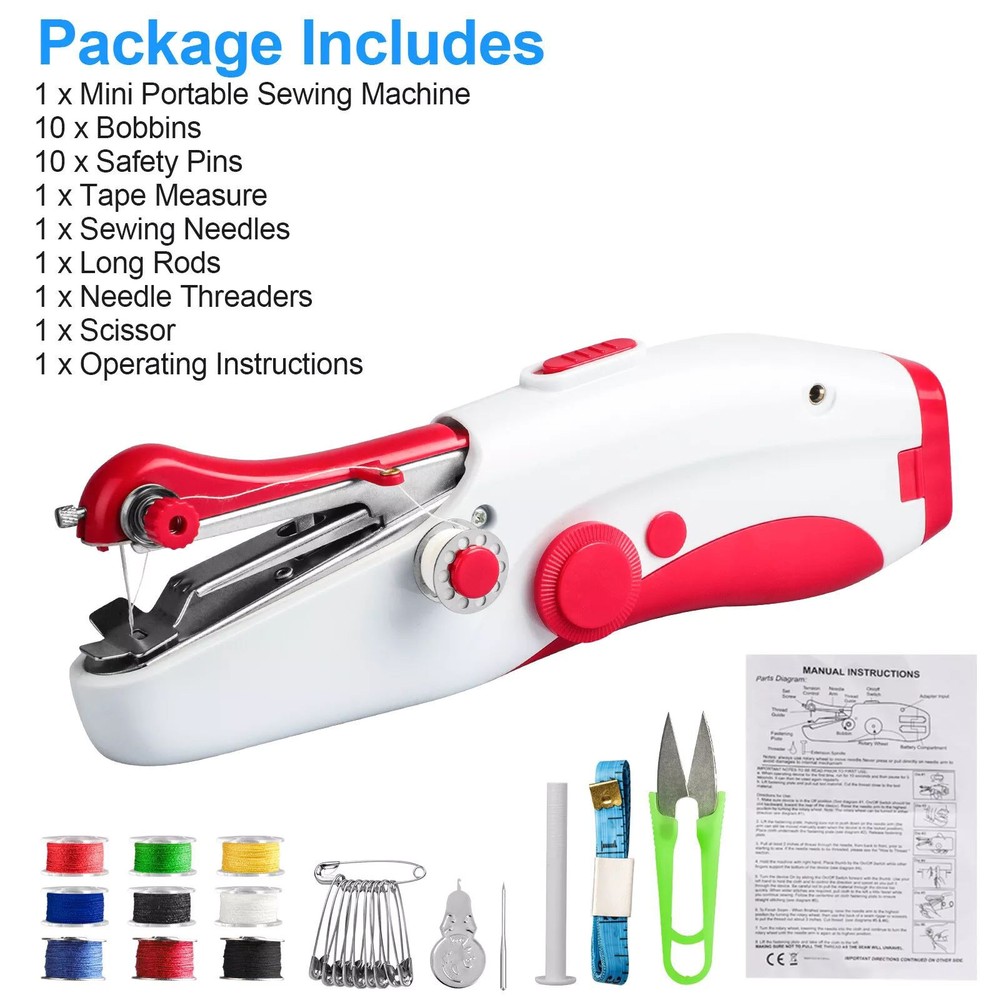 Durable Lightweight Portable Compact Handheld Electric Stitch Sewing Machine