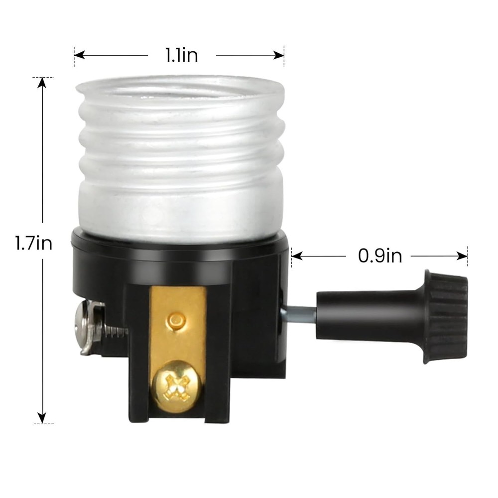 3 Way Lamp Socket Replacement,E26/E27 Light Repair White